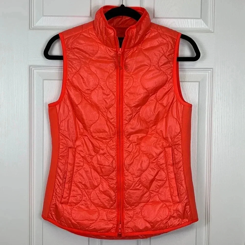J. Crew neon orange lightweight vest sz xs